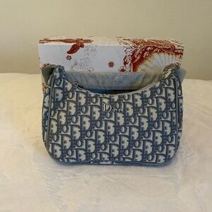 Dior Blue Patterned Shoulder Bag